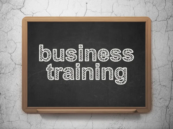 Education concept: Business Training on chalkboard background — Stock Photo, Image
