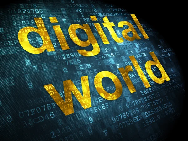 Data concept: Digital World on digital background — Stock Photo, Image