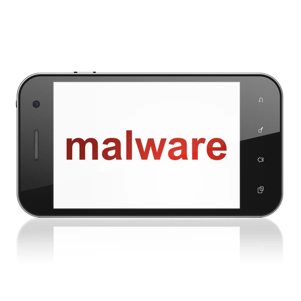 Koncepcja bezpieczeństwa: malware na smartphone — 图库照片