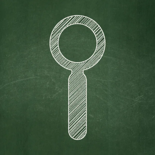 Data concept: Search on chalkboard background — Stock Photo, Image