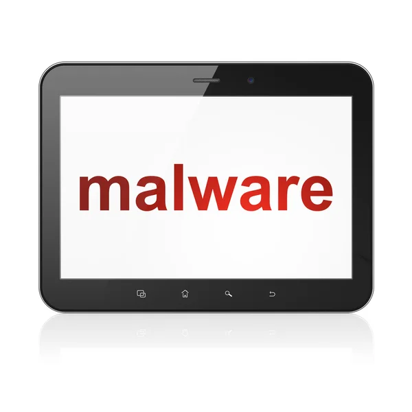 Sicherheitskonzept: Malware auf Tablet-PC — Stockfoto