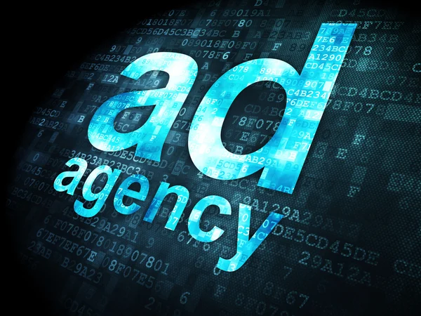 Reclame concept: Ad Agency op digitale achtergrond — Stockfoto