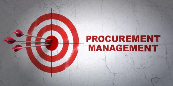 Finance concept: target and Procurement Management on wall background — Stock Photo, Image