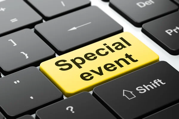 Finance concept: Special Event on computer keyboard background — Stock Photo, Image