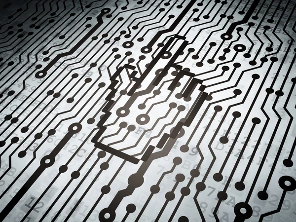 Web geliştirme kavramı: fare imleci ile devre kartı