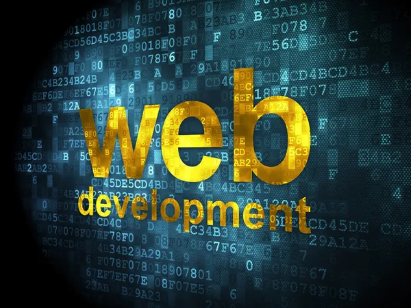 Concept de conception Web SEO : Développement Web sur fond numérique — Photo