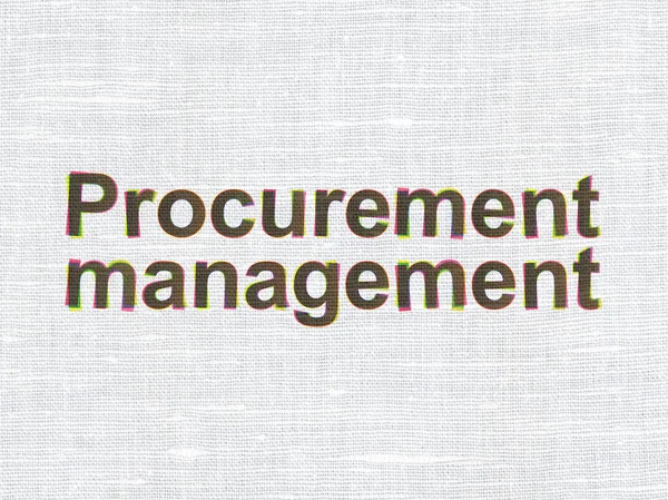 Business concept: Procurement Management on fabric texture background — Stock Photo, Image