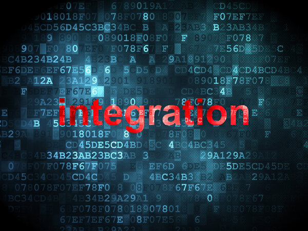 Finance concept: Integration on digital background