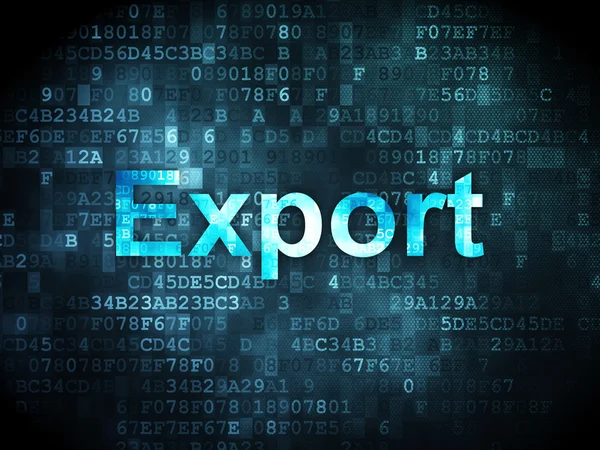 Concepto financiero: Exportación sobre fondo digital — Foto de Stock