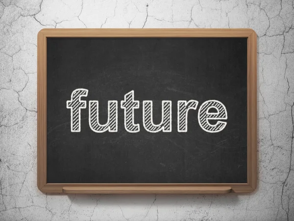 Tijd concept: toekomstige op schoolbord achtergrond — Stockfoto