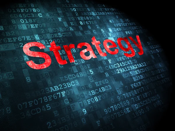 Geschäftskonzept: Strategie zum digitalen Hintergrund — Stockfoto