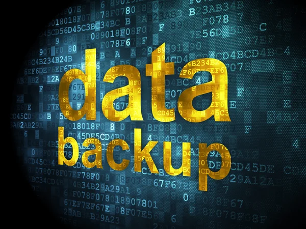 Gegevens concept: gegevens back-up op digitale achtergrond — Stockfoto