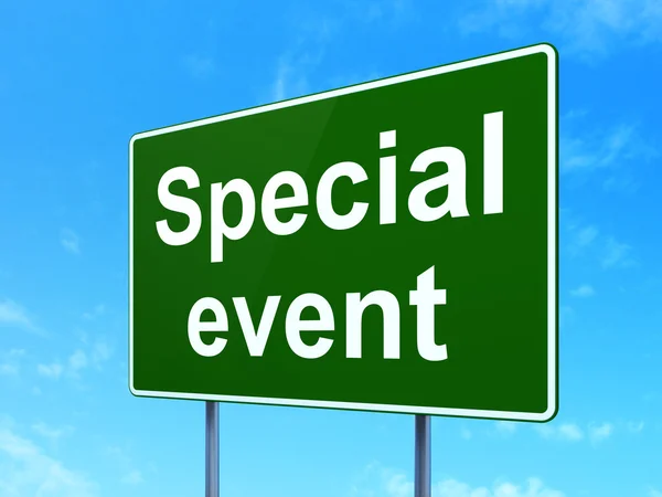 Business concept: Special Event on road sign background — Stock Photo, Image