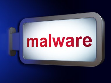 koruma kavramı: billboard arka plan üzerinde malware