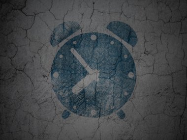 zaman kavramı: grunge duvar arka planda çalar saat