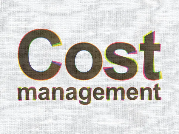 Business concept: Cost Management on fabric texture background — Stock Photo, Image