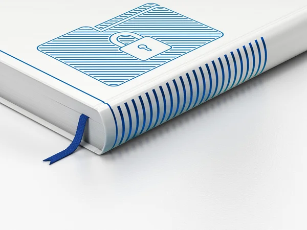 Finance concept: closed book, Folder With Lock on white background — Stock Photo, Image