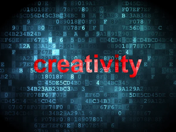 Marketing koncepció: kreativitás, a digitális háttér — Stock Fotó