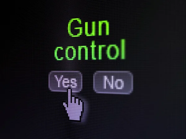 Security concept: Gun Control on digital computer screen — Stock Photo, Image