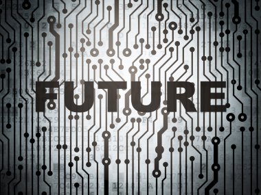 zaman kavramı: geleceği olan devre kartı