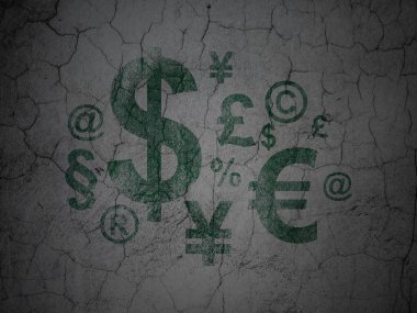 reklam kavramı: grunge duvar arka plan ekonomi sembolü