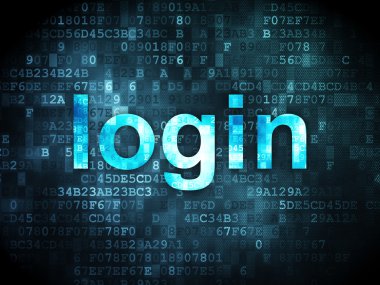 Güvenlik kavramı: dijital arka plan üzerinde oturum açma