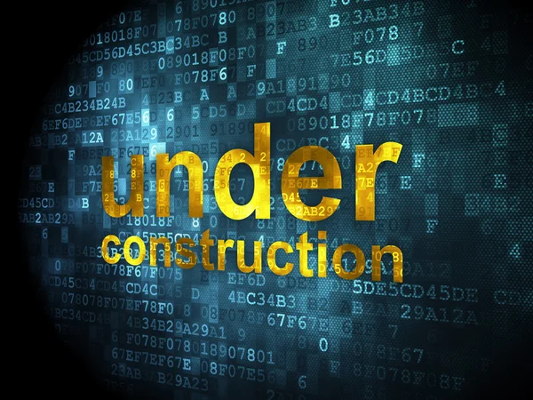 SEO web design concept: Under Construction on digital background — Stock Photo, Image