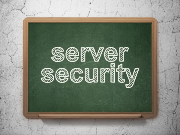 Concetto di sicurezza: Sicurezza del server su sfondo lavagna — Foto Stock