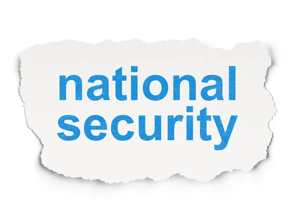 Концепция защиты: Национальная безопасность на бумажном фоне — стоковое фото