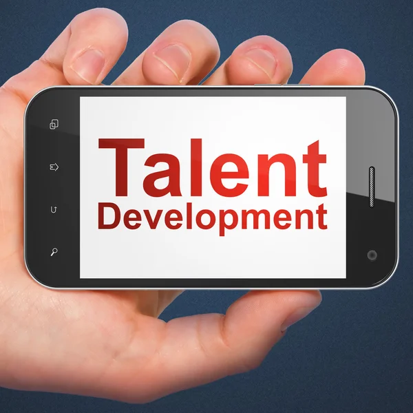 Onderwijs concept: talentontwikkeling op smartphone — Stockfoto