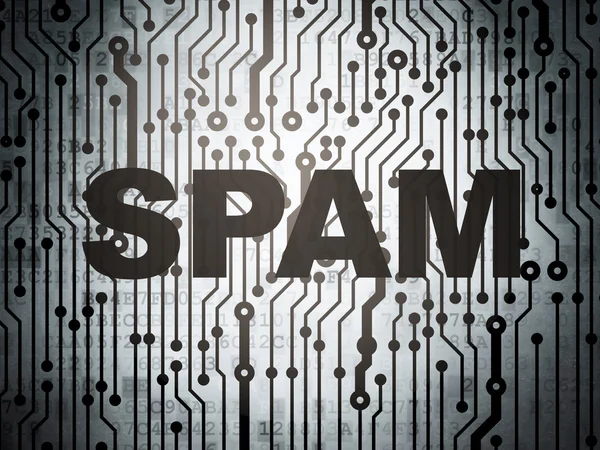 Privacy koncept: kretskort med Spam — Stockfoto