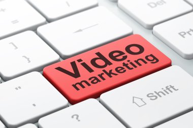 İş kavramı: bilgisayar klavye arka plan Video pazarlama