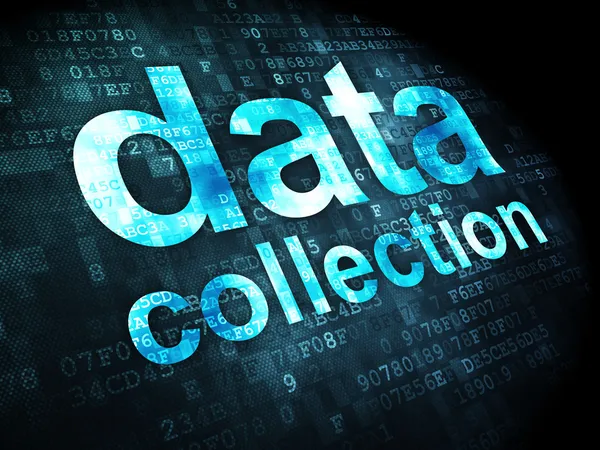 Concepto de información: recopilación de datos sobre fondo digital — Foto de Stock