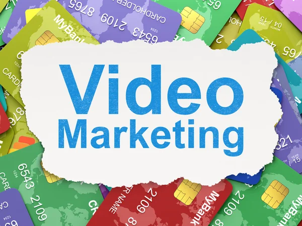 Concetto di finanza: Video Marketing su carta di credito — Foto Stock