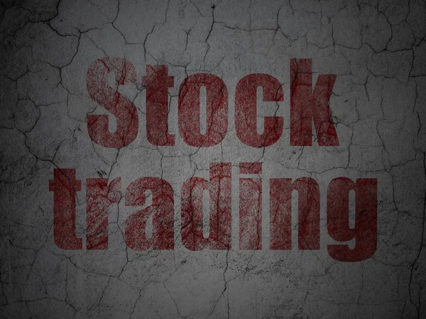 Conceito de negócio: Stock Trading em fundo parede grunge — Fotografia de Stock