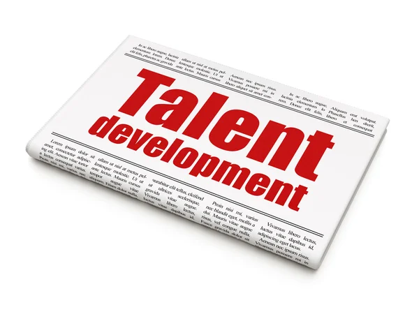 Education concept: newspaper headline Talent Development — Stock Photo, Image