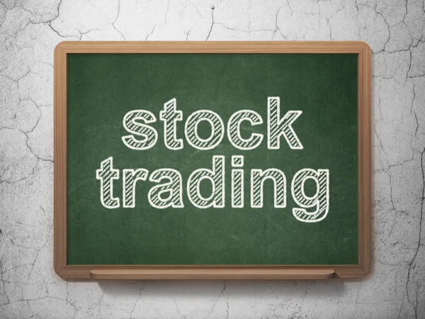 Finans konceptet: aktiehandel på svarta tavlan bakgrund — Stockfoto
