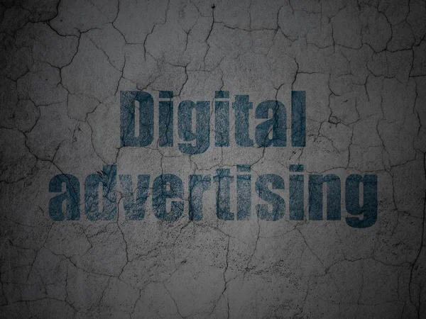 Concetto pubblicitario: Pubblicità digitale su sfondo grunge wall — Foto Stock
