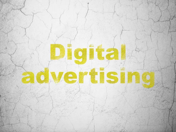 Concetto di marketing: pubblicità digitale su sfondo parete — Foto Stock