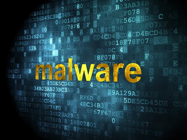 Sicherheitskonzept: Malware auf digitalem Hintergrund — Stockfoto