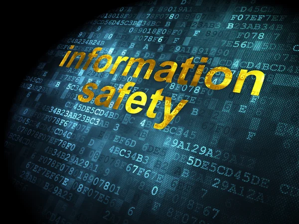 Koncepce ochrany: informační bezpečnost na digitální pozadí — Stock fotografie
