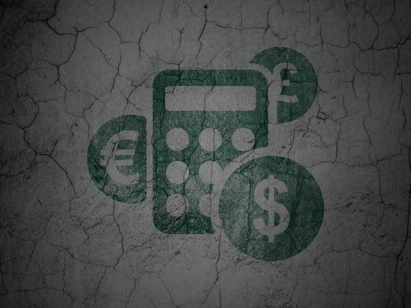 Finanzierungskonzept: Taschenrechner vor Grunge-Hintergrund — Stockfoto