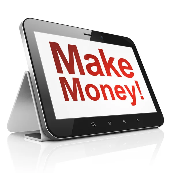 Business concept: Make Money! on tablet pc computer — Stock Photo, Image