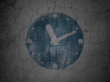 zaman çizelgesi kavramı: grunge duvar arka plan üzerinde saat