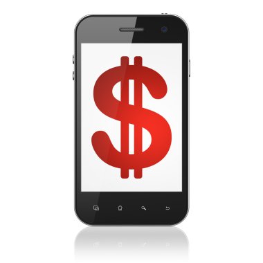 Para birimi kavramı: Doları smartphone cep telefonu ile