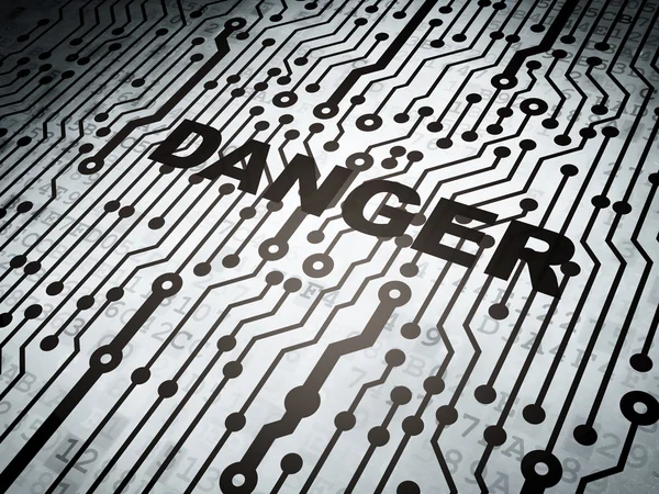 Privacy concept: circuit board with Danger — Stock Photo, Image