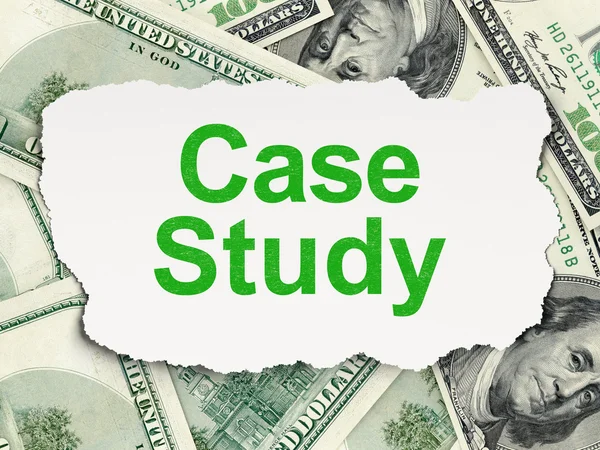 Education concept: Case Study on Money background — Stock Photo, Image
