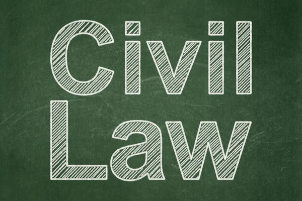 Concepto de Derecho: Derecho civil sobre el fondo de pizarra —  Fotos de Stock