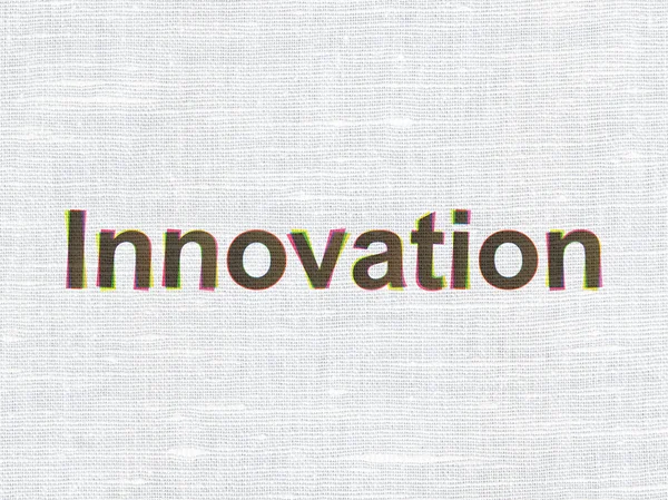 Ekonomi kavramı: kumaş dokusu arka plan üzerinde yenilik — Stok fotoğraf