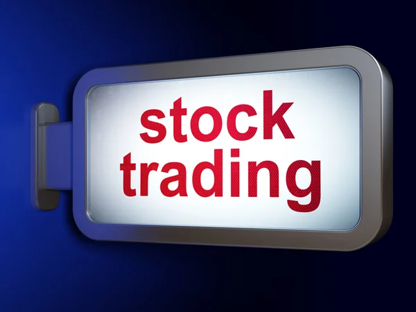 Concept d'entreprise : Stock Trading sur fond de panneau d'affichage — Photo